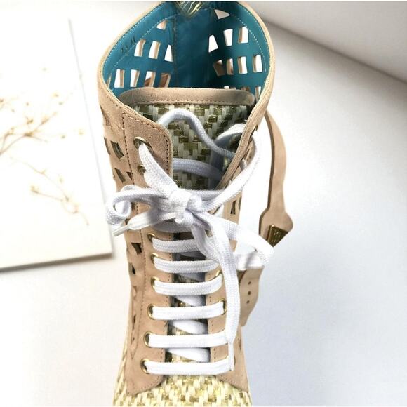 VALENTINA RANGONI Firenze Bree in Sand Shoes Sz 7.5 Rare Designer Boho Unique - Picture 6 of 16